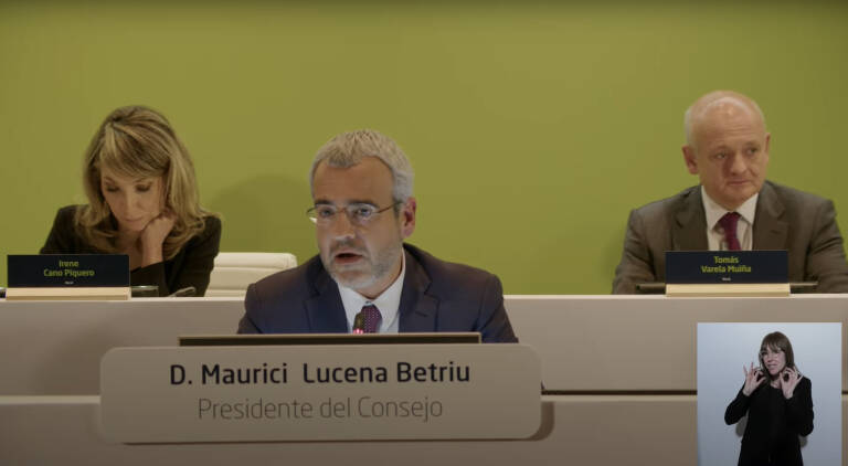 Maurici Lucena durante su intervención